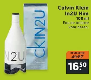 Aanbiedingen Calvin klein in2u him - Calvin Klein - Geldig van 02/08/2016 tot 14/08/2016 bij Trekpleister