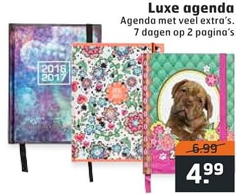 Aanbiedingen Luxe agenda - Huismerk - Trekpleister - Geldig van 02/08/2016 tot 14/08/2016 bij Trekpleister