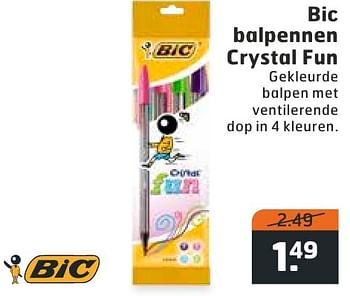 Aanbiedingen Bic balpennen crystal fun - BIC - Geldig van 02/08/2016 tot 14/08/2016 bij Trekpleister