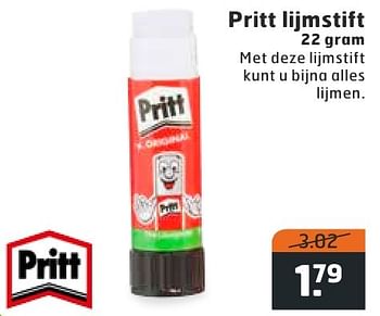 Aanbiedingen Pritt lijmstift - Pritt - Geldig van 02/08/2016 tot 14/08/2016 bij Trekpleister