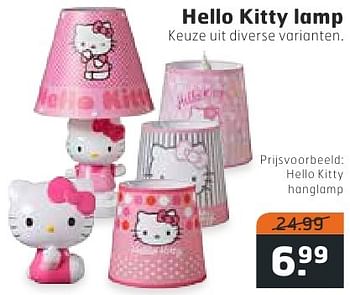Aanbiedingen Hello kitty hanglamp - Hello kitty - Geldig van 02/08/2016 tot 14/08/2016 bij Trekpleister