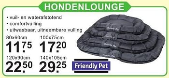 Aanbiedingen Hondenlounge - Friendly pet - Geldig van 01/08/2016 tot 21/08/2016 bij Van Cranenbroek