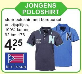 Aanbiedingen Jongens poloshirt - Nielsson - Geldig van 01/08/2016 tot 21/08/2016 bij Van Cranenbroek