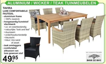 Aanbiedingen Tavira luxe comfortabele fauteuil - Bois le Duc - Geldig van 01/08/2016 tot 21/08/2016 bij Van Cranenbroek