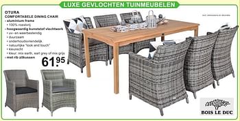 Aanbiedingen Otura comfortabele dining chair - Bois le Duc - Geldig van 01/08/2016 tot 21/08/2016 bij Van Cranenbroek