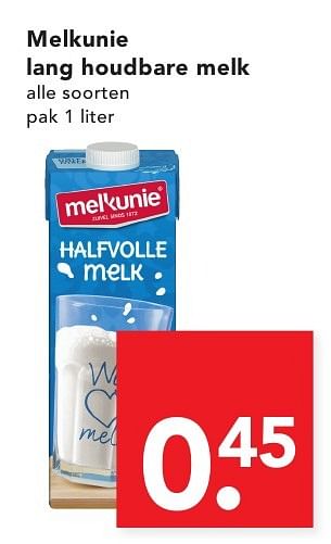 Aanbiedingen Melkunie lang houdbare melk - Melkunie - Geldig van 07/08/2016 tot 13/08/2016 bij Deen Supermarkten