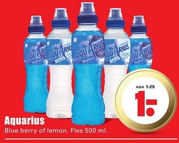 Aanbiedingen Aquarius blue berry of lemon - Aquarius - Geldig van 07/08/2016 tot 13/08/2016 bij Lekker Doen