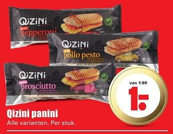Aanbiedingen Qizini panini - Qizini - Geldig van 07/08/2016 tot 13/08/2016 bij Lekker Doen
