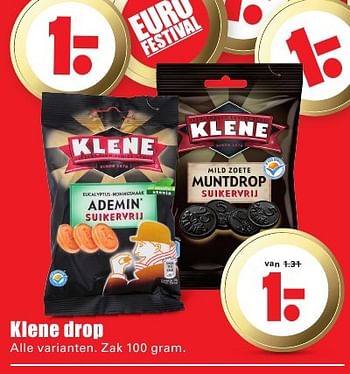 Aanbiedingen Klene drop - Klene - Geldig van 07/08/2016 tot 13/08/2016 bij Lekker Doen