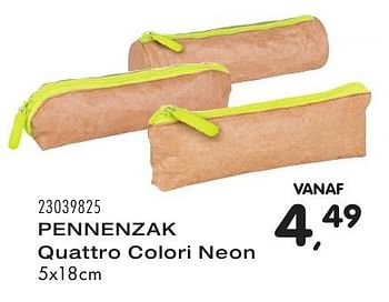 Aanbiedingen Pennenzak quattro colori neon - Quattro Colori - Geldig van 09/08/2016 tot 13/09/2016 bij Supra Bazar