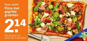 Aanbiedingen Pizza met gegrilde groenten - Huismerk - Albert Heijn - Geldig van 08/08/2016 tot 14/08/2016 bij Albert Heijn