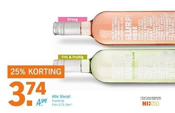 Aanbiedingen Alle slurp! - Rosé wijnen - Geldig van 08/08/2016 tot 14/08/2016 bij Albert Heijn
