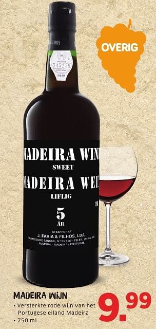 Aanbiedingen Madeira wijn - Rode wijnen - Geldig van 08/08/2016 tot 14/08/2016 bij Lidl