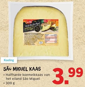 Aanbiedingen São miguel kaas - Sol &amp; Mar - Geldig van 08/08/2016 tot 14/08/2016 bij Lidl