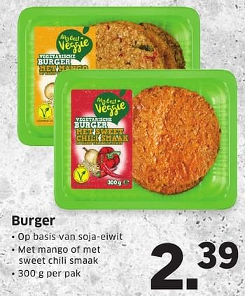 Aanbiedingen Burger - My Best Veggie - Geldig van 08/08/2016 tot 14/08/2016 bij Lidl