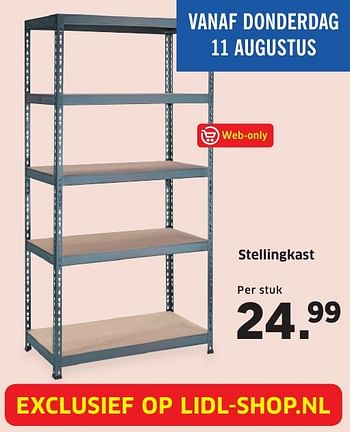 Aanbiedingen Stellingkast - Huismerk - Lidl - Geldig van 08/08/2016 tot 14/08/2016 bij Lidl