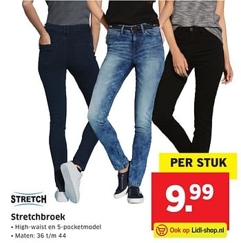 Aanbiedingen Stretchbroek - Esmara - Geldig van 08/08/2016 tot 14/08/2016 bij Lidl