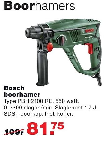 Aanbiedingen Bosch boorhamer pbh 2100 re - Bosch - Geldig van 08/08/2016 tot 14/08/2016 bij Praxis