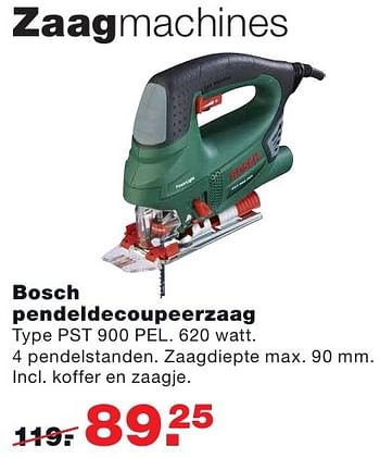 Aanbiedingen Bosch pendeldecoupeerzaag pst 900 pel - Bosch - Geldig van 08/08/2016 tot 14/08/2016 bij Praxis