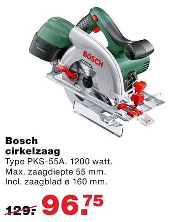 Aanbiedingen Bosch cirkelzaag pks-55a - Bosch - Geldig van 08/08/2016 tot 14/08/2016 bij Praxis