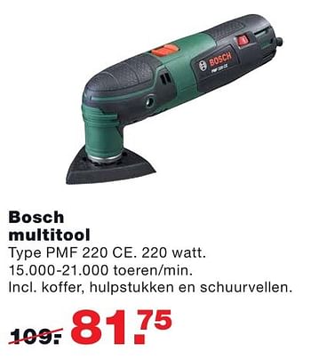 Aanbiedingen Bosch multitool pmf 220 ce - Bosch - Geldig van 08/08/2016 tot 14/08/2016 bij Praxis