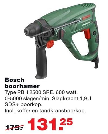 Aanbiedingen Bosch boorhamer pbh 2500 sre - Bosch - Geldig van 08/08/2016 tot 14/08/2016 bij Praxis