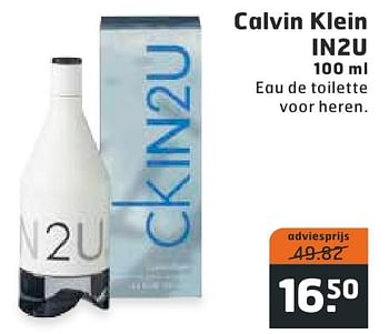 Aanbiedingen Calvin klein in2u - Calvin Klein - Geldig van 09/08/2016 tot 14/08/2016 bij Trekpleister