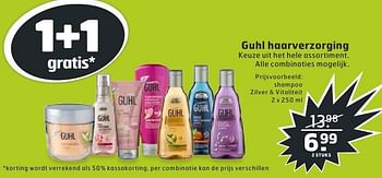 Aanbiedingen Guhl haarverzorging shampoo zilver + vitaliteit - Guhl - Geldig van 09/08/2016 tot 14/08/2016 bij Trekpleister