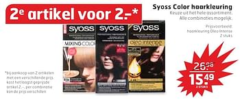 Aanbiedingen Haarkleuring oleo intense - Syoss - Geldig van 09/08/2016 tot 14/08/2016 bij Trekpleister