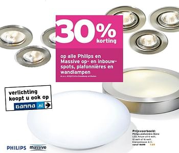 Aanbiedingen Philips plafonnière moire - Philips - Geldig van 08/08/2016 tot 14/08/2016 bij Gamma