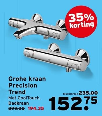Aanbiedingen Grohe kraan precision trend - Grohe - Geldig van 08/08/2016 tot 14/08/2016 bij Gamma
