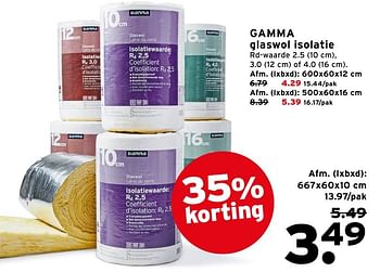 Aanbiedingen Gamma glaswol isolatie - Gamma - Geldig van 08/08/2016 tot 14/08/2016 bij Gamma