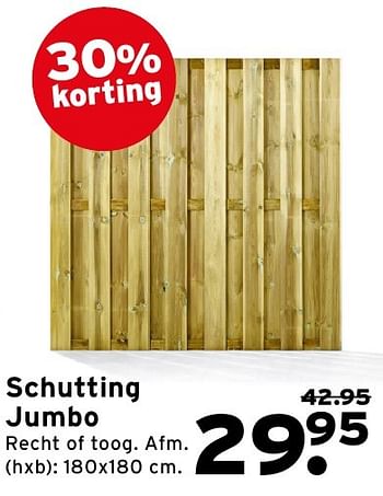 Aanbiedingen Schutting jumbo - Huismerk - Gamma - Geldig van 08/08/2016 tot 14/08/2016 bij Gamma