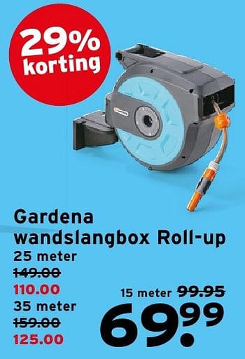 Aanbiedingen Gardena wandslangbox roll-up - Gardena - Geldig van 08/08/2016 tot 14/08/2016 bij Gamma