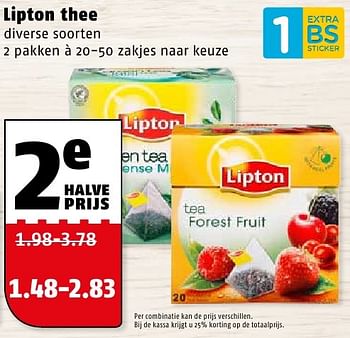 Aanbiedingen Lipton thee - Lipton - Geldig van 08/08/2016 tot 14/08/2016 bij Poiesz