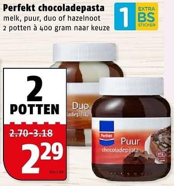 Aanbiedingen Perfekt chocoladepasta - Perfekt - Geldig van 08/08/2016 tot 14/08/2016 bij Poiesz