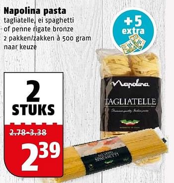 Aanbiedingen Napolina pasta - Napolina - Geldig van 08/08/2016 tot 14/08/2016 bij Poiesz