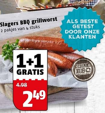 Aanbiedingen Slagers bbq grillworst - Huismerk Poiesz - Geldig van 08/08/2016 tot 14/08/2016 bij Poiesz