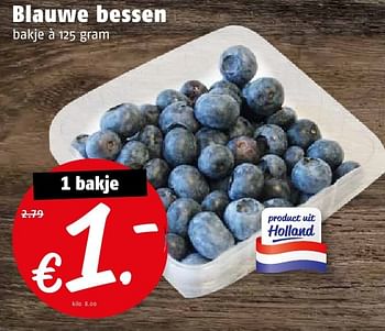 Aanbiedingen Blauwe bessen - Huismerk Poiesz - Geldig van 08/08/2016 tot 14/08/2016 bij Poiesz