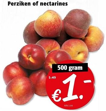 Aanbiedingen Perziken of nectarines - Huismerk Poiesz - Geldig van 08/08/2016 tot 14/08/2016 bij Poiesz