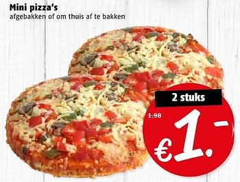 Aanbiedingen Mini pizza`s - Huismerk Poiesz - Geldig van 08/08/2016 tot 14/08/2016 bij Poiesz