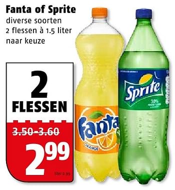 Aanbiedingen Fanta of sprite - The Coca Cola Company - Geldig van 08/08/2016 tot 14/08/2016 bij Poiesz