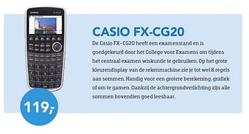Aanbiedingen Casio fx-cg20 - Casio - Geldig van 01/08/2016 tot 31/08/2016 bij Coolblue