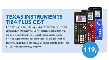 Aanbiedingen Texas instruments ti84 plus ce-t - Texas Instruments - Geldig van 01/08/2016 tot 31/08/2016 bij Coolblue
