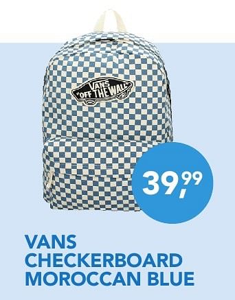 Aanbiedingen Vans checkerboard moroccan blue - Vans - Geldig van 01/08/2016 tot 31/08/2016 bij Coolblue