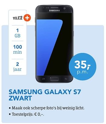 Aanbiedingen Samsung galaxy s7 zwart - Samsung - Geldig van 01/08/2016 tot 31/08/2016 bij Coolblue