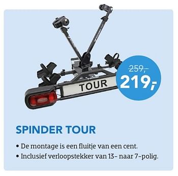 Aanbiedingen Spinder tour - Spinder - Geldig van 01/08/2016 tot 31/08/2016 bij Coolblue