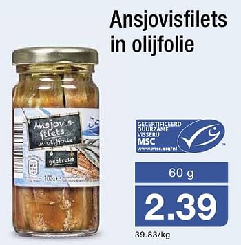 Aanbiedingen Ansjovisfilets in olijfolie - Huismerk - Aldi - Geldig van 10/08/2016 tot 16/08/2016 bij Aldi