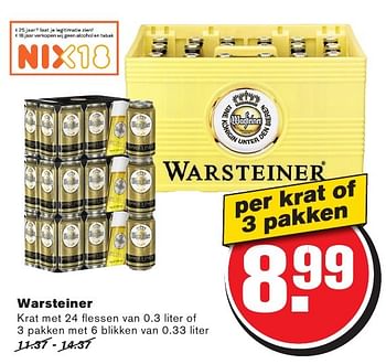 Aanbiedingen Warsteiner - Warsteiner - Geldig van 10/08/2016 tot 16/08/2016 bij Hoogvliet