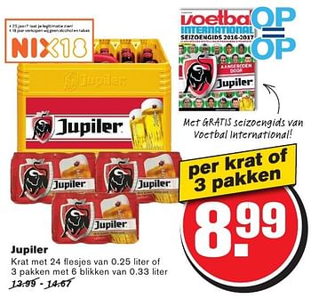 Aanbiedingen Jupiler - Jupiler - Geldig van 10/08/2016 tot 16/08/2016 bij Hoogvliet